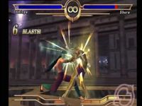 une photo d'Ã©cran de Saint Seiya - Le Sanctuaire sur Sony Playstation 2